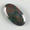 Eliotropio Naturale Forma Ovale Piatto Cabochon Liscio Fatto a Mano 37X20X6mm 8,10gm 1pz