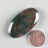 Eliotropio Naturale Forma Ovale Piatto Cabochon Liscio Fatto a Mano 37X20X6mm 8,10gm 1pz