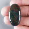 Eliotropio Naturale Forma Ovale Piatto Cabochon Liscio Fatto a Mano 37X20X6mm 8,10gm 1pz