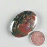Eliotropio Naturale Forma Ovale Piatto Cabochon Liscio Fatto a Mano 35X24X6mm 8,60gm 1pz