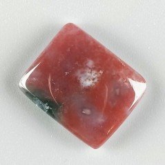 Eliotropio Naturale Forma Rettangolare Piatto Cabochon Liscio Fatto a Mano 18X22X5mm 3,90gm 1pz