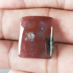 Eliotropio Naturale Forma Rettangolare Piatto Cabochon Liscio Fatto a Mano 18X22X5mm 3,90gm 1pz