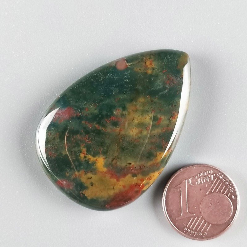 Eliotropio Naturale Forma Goccia Piatto Cabochon Liscio Fatto a Mano 39X28X6mm 10,60gm 1pz Eliotropio Naturale Forma Goccia Piatto Cabochon Liscio Fatto a Mano 39X28X6mm 10,60gm 1pz