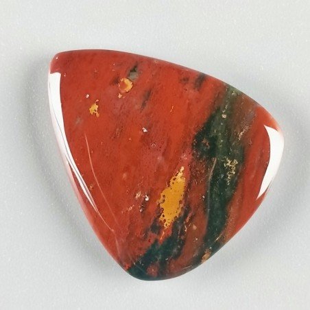 Eliotropio Naturale Forma Goccia Piatto Cabochon Liscio Fatto a Mano 35X29X5mm 8,30gm 1pz