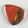 Eliotropio Naturale Forma Goccia Piatto Cabochon Liscio Fatto a Mano 35X29X5mm 8,30gm 1pz