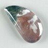 Eliotropio Naturale Forma Fantasia Piatto Cabochon Liscio Fatto a Mano 32X17X5mm 5,00gm 1pz