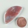 Eliotropio Naturale Forma Fantasia Piatto Cabochon Liscio Fatto a Mano 36X17X4mm 3,60gm 1pz