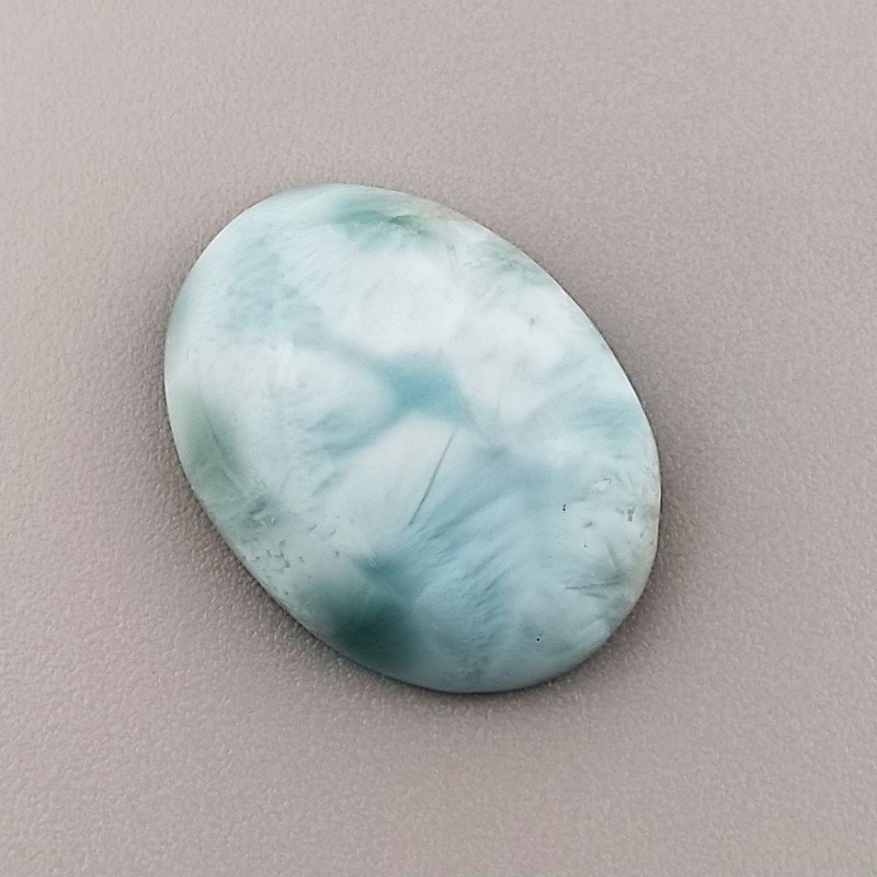 Larimar Naturale Forma Ovale Piatto Cabochon Liscio Fatto a Mano 20X15X6mm 14,80 Carati 1pz