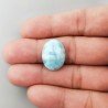 Larimar Naturale Forma Ovale Piatto Cabochon Liscio Fatto a Mano 20X15X6mm 14,80 Carati 1pz