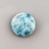 Larimar Naturale Forma Tondo Piatto Cabochon Liscio Fatto a Mano 13mm 1pz