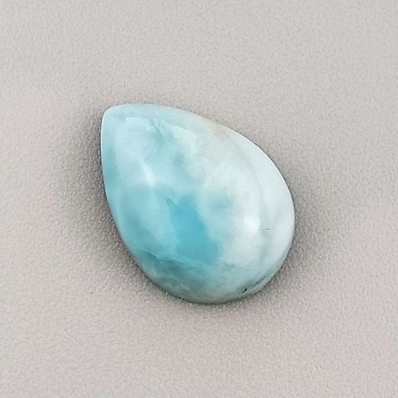 Larimar Naturale Forma Goccia Piatto Cabochon Liscio Fatto a Mano 14X10X5mm 5,35 Carati 1pz