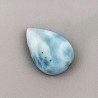 Larimar Naturale Forma Goccia Piatto Cabochon Liscio Fatto a Mano 14X10X4mm 4,15 Carati 1pz