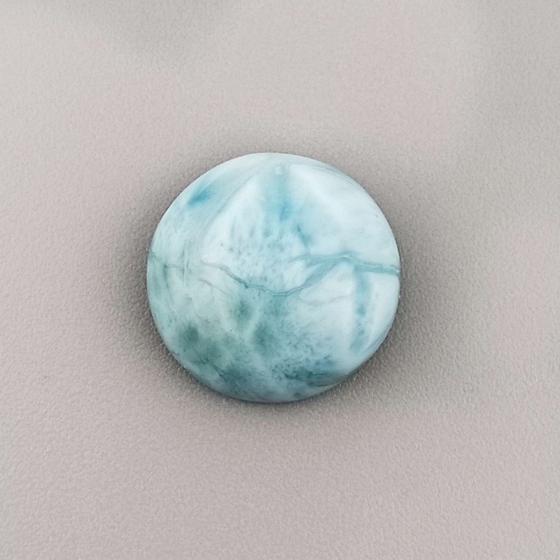Larimar Naturale Forma Tondo Piatto Cabochon Liscio Fatto a Mano 15mm 1pz Larimar Naturale Forma Tondo Piatto Cabochon Liscio Fatto a Mano 15mm 1pz