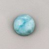 Larimar Naturale Forma Tondo Piatto Cabochon Liscio Fatto a Mano 10mm 1pz
