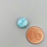 Larimar Naturale Forma Tondo Piatto Cabochon Liscio Fatto a Mano 10mm 1pz