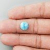 Larimar Naturale Forma Tondo Piatto Cabochon Liscio Fatto a Mano 10mm 1pz
