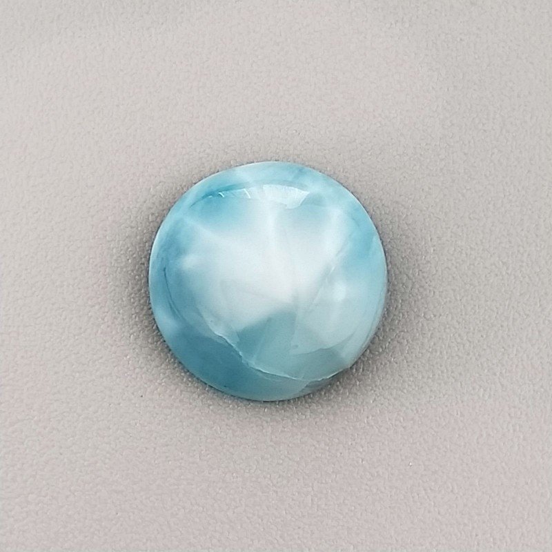 Larimar Naturale Forma Tondo Piatto Cabochon Liscio Fatto a Mano 11mm 1pz Larimar Naturale Forma Tondo Piatto Cabochon Liscio Fatto a Mano 11mm 1pz