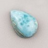 Larimar Naturale Forma Goccia Piatto Cabochon Liscio Fatto a Mano 14X10X5mm 5,90 Carati 1pz
