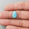 Larimar Naturale Forma Goccia Piatto Cabochon Liscio Fatto a Mano 14X10X5mm 5,90 Carati 1pz