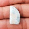 Larimar Grezzo Naturale Forma Fantasia Piatto Cabochon Liscio Fatto a Mano 22X13mm 3,07gm 1pz