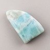 Larimar Grezzo Naturale Forma Fantasia Piatto Cabochon Liscio Fatto a Mano 25X14mm 3,90gm 1pz