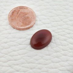 Corniola Naturale Forma Ovale Piatto Cabochon Liscio Fatto a Mano  14X10X3mm 4,25 Carati 1pz