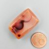 Corniola Striata Naturale Forma Rettangolare Piatto Cabochon Liscio Fatto a Mano 29X19X10mm 58,00 Carati 1pz