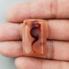 Corniola Striata Naturale Forma Rettangolare Piatto Cabochon Liscio Fatto a Mano 29X19X10mm 58,00 Carati 1pz