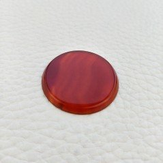 Corniola Rossa Naturale Forma Tondo Calibrato Piatto Cabochon Liscio Fatto a Mano 30X30X3mm 22,80 Carati 1pz