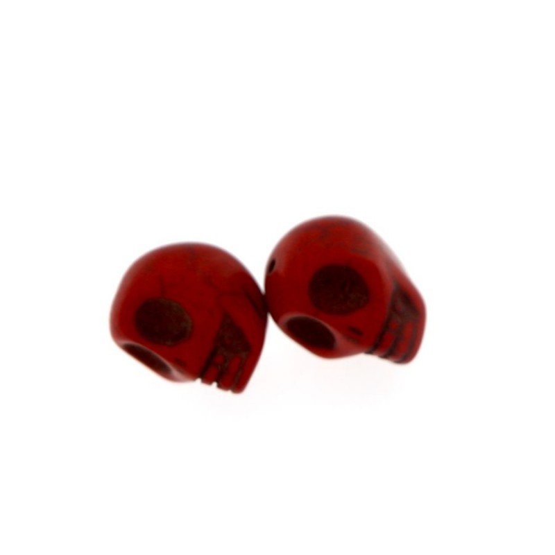 Aulite rosso forma teschio 17mm 1pz