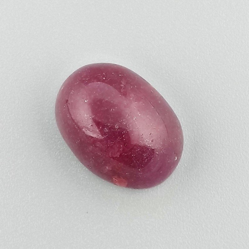 Giada Rubino Forma Ovale Piatto Cabochon Liscio Fatto a Mano 17X13X8mm 13,95 Carati 1pz