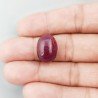 Giada Rubino Forma Ovale Piatto Cabochon Liscio Fatto a Mano 17X13X8mm 13,95 Carati 1pz