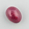 Giada Rubino Forma Ovale Piatto Cabochon Liscio Fatto a Mano 16X13X9mm 16,10 Carati 1pz