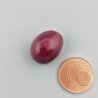 Giada Rubino Forma Ovale Piatto Cabochon Liscio Fatto a Mano 16X13X9mm 16,10 Carati 1pz