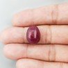 Giada Rubino Forma Ovale Piatto Cabochon Liscio Fatto a Mano 16X13X9mm 16,10 Carati 1pz