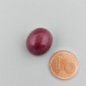 Giada Rubino Forma Ovale Piatto Cabochon Liscio Fatto a Mano 16X14X8-9mm 14,50+ Carati 1pz