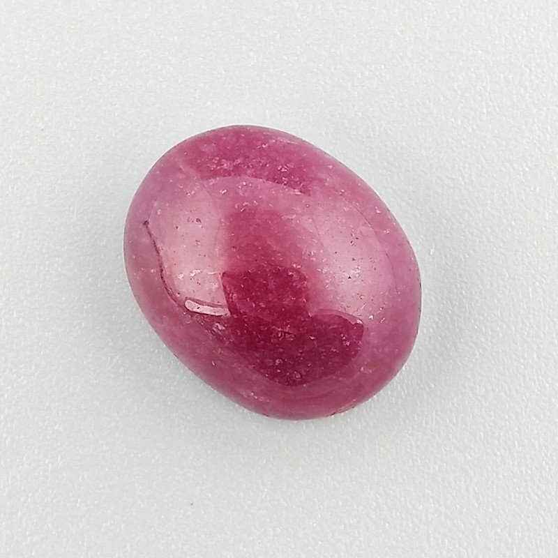 Giada Rubino Forma Ovale Piatto Cabochon Liscio Fatto a Mano 16X13X7-8mm 10,00+ Carati 1pz
