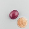 Giada Rubino Forma Ovale Piatto Cabochon Liscio Fatto a Mano 16X13X7-8mm 10,00+ Carati 1pz