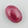 Giada Rubino Forma Ovale Piatto Cabochon Liscio Fatto a Mano 18X13X7mm 13,60 Carati 1pz