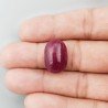 Giada Rubino Forma Ovale Piatto Cabochon Liscio Fatto a Mano 19X13X8mm 16,75 Carati 1pz