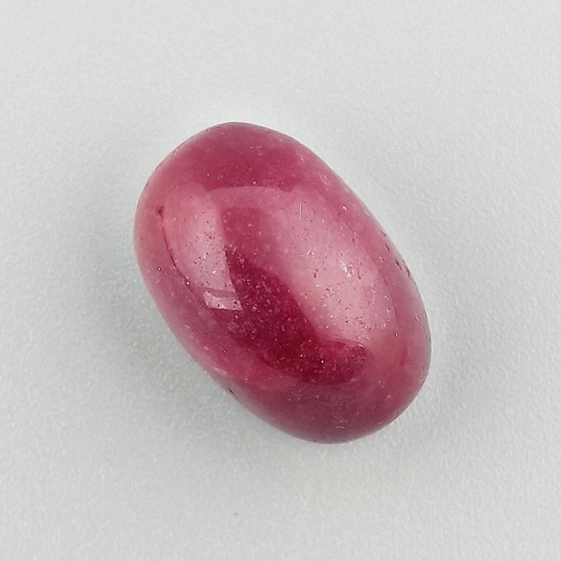 Giada Rubino Forma Ovale Piatto Cabochon Liscio Fatto a Mano 18X12X10mm 19,90 Carati 1pz