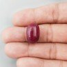 Giada Rubino Forma Ovale Piatto Cabochon Liscio Fatto a Mano 18X12X10mm 19,90 Carati 1pz