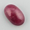 Giada Rubino Forma Ovale Piatto Cabochon Liscio Fatto a Mano 21X13X8mm 18 Carati 1pz