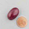 Giada Rubino Forma Ovale Piatto Cabochon Liscio Fatto a Mano 21X13X8mm 18 Carati 1pz