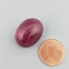 Giada Rubino Forma Ovale Piatto Cabochon Liscio Fatto a Mano 19X14X9mm 19 Carati 1pz