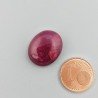 Giada Rubino Forma Ovale Piatto Cabochon Liscio Fatto a Mano 18X15X6mm 12,80 Carati 1pz