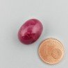 Giada Rubino Forma Ovale Piatto Cabochon Liscio Fatto a Mano 17X13X10mm 18,40 Carati 1pz