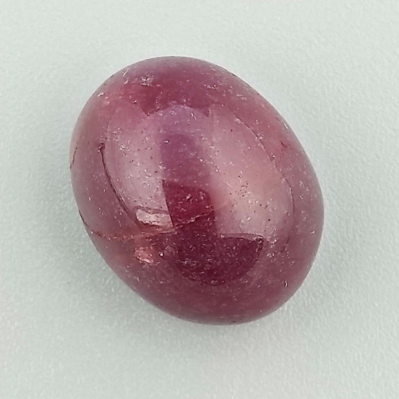 Giada Rubino Forma Ovale Piatto Cabochon Liscio Fatto a Mano 17X13X9mm 17,20 Carati 1pz