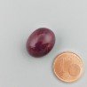 Giada Rubino Forma Ovale Piatto Cabochon Liscio Fatto a Mano 17X13X9mm 17,20 Carati 1pz