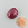Giada Rubino Forma Ovale Piatto Cabochon Liscio Fatto a Mano 18X15X7mm 16,60 Carati 1pz